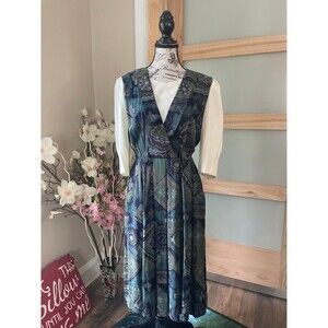Vintage Peri Petites Women Dress Short Sleeves Size 8 90s 80s Style